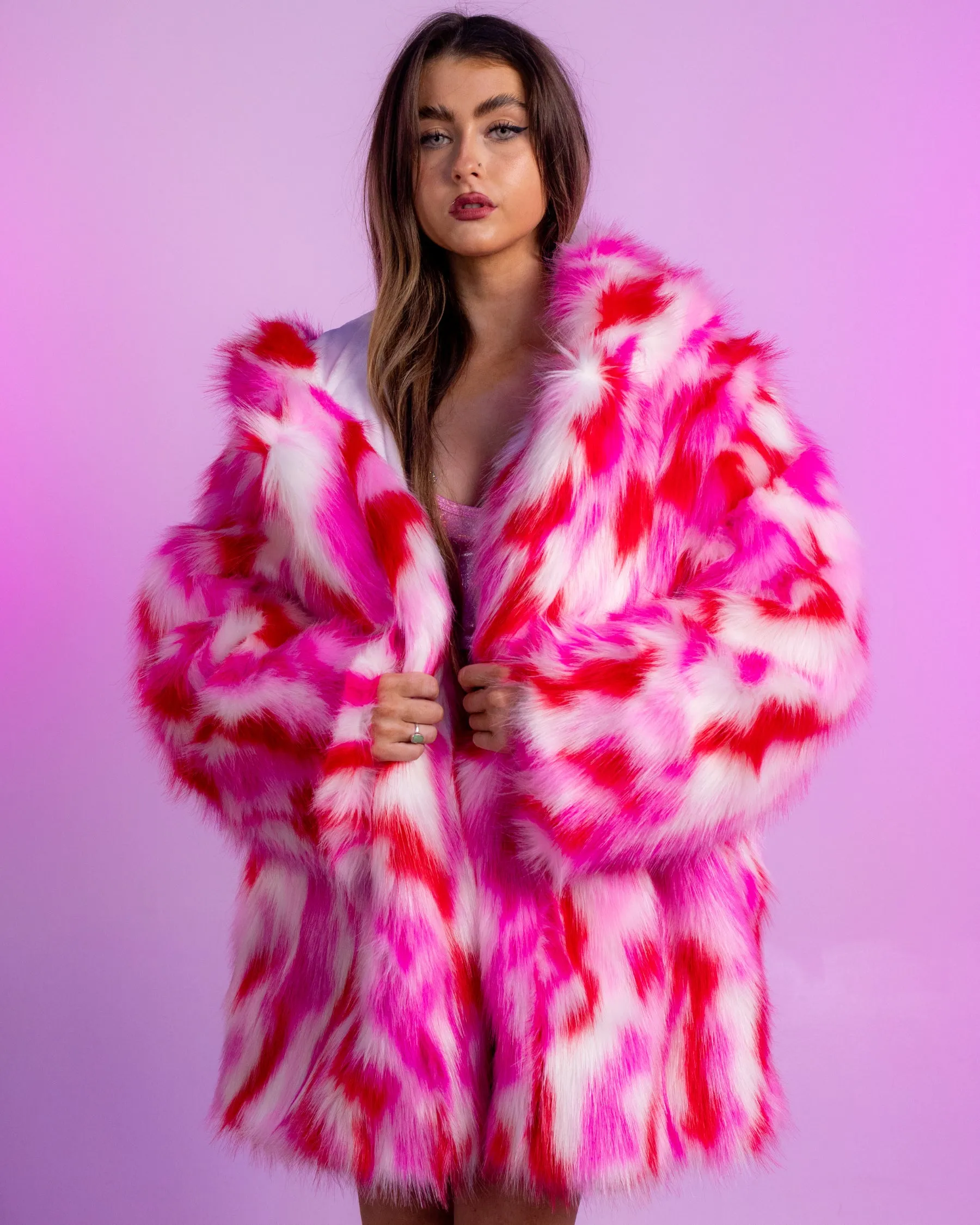 All Pinks Thigh-Length Coat