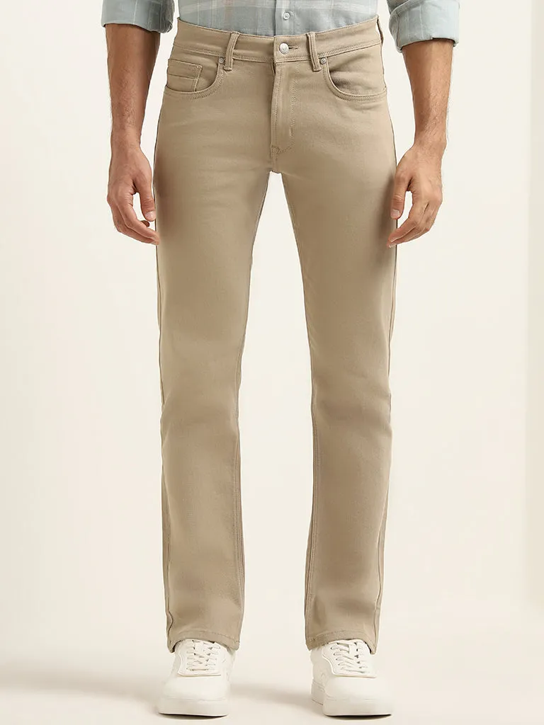 Ascot Beige Relaxed - Fit Mid - Rise Jeans