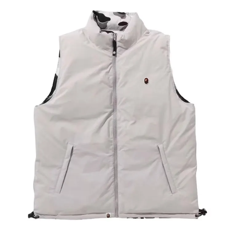 BAPE ABC CAMO REVERSIBLE DOWN VEST GREY