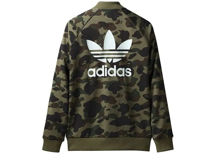 BAPE X ADIDAS TRACK TOP OLIVE CARGO