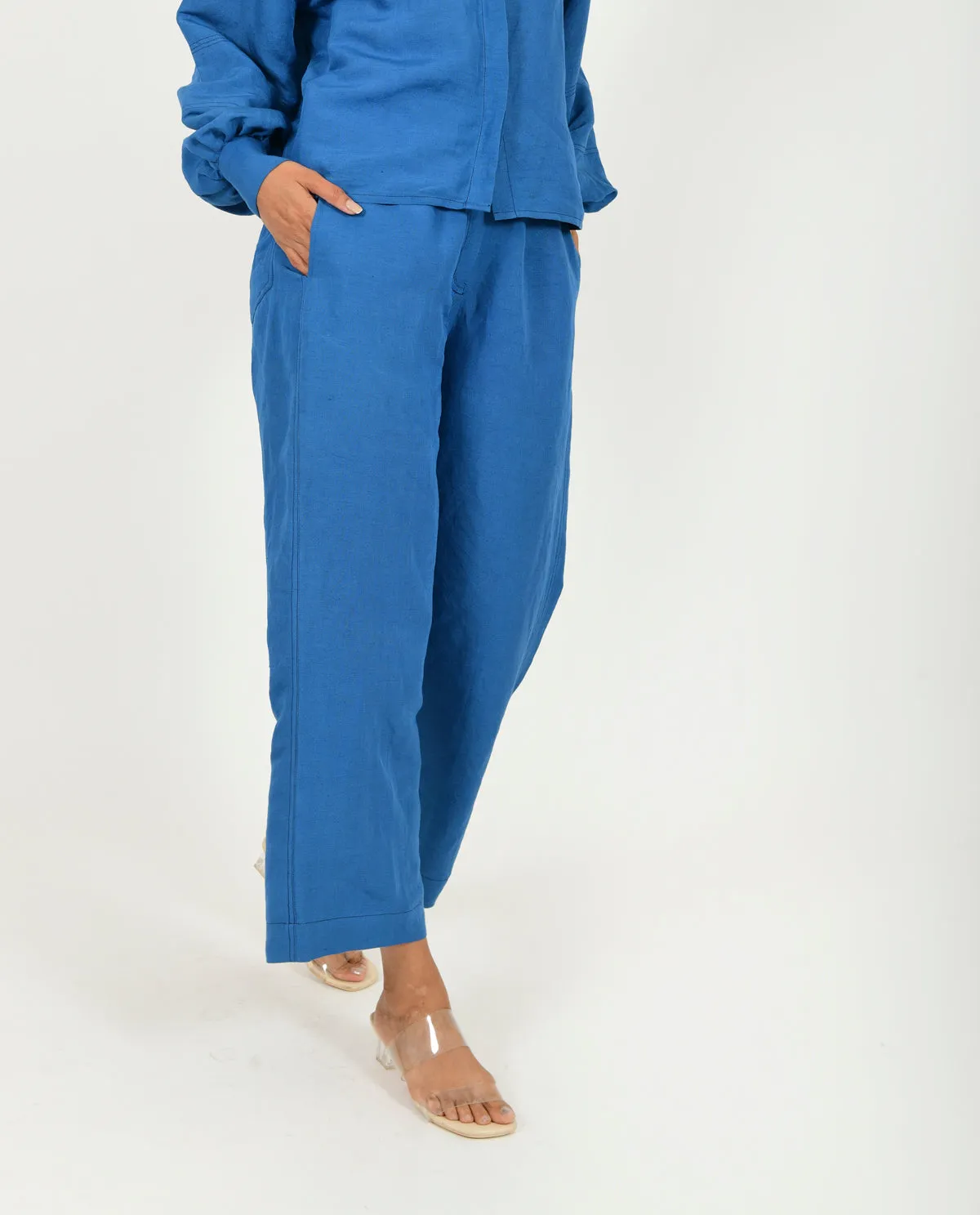 Blue Linen Pants