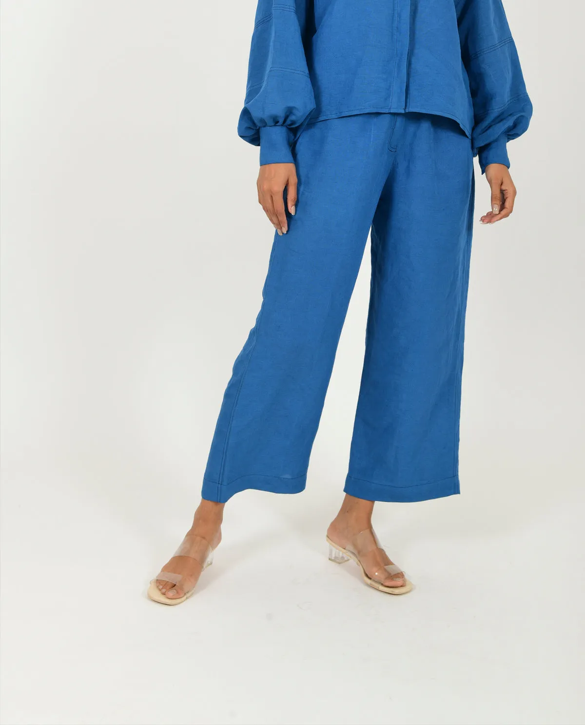 Blue Linen Pants