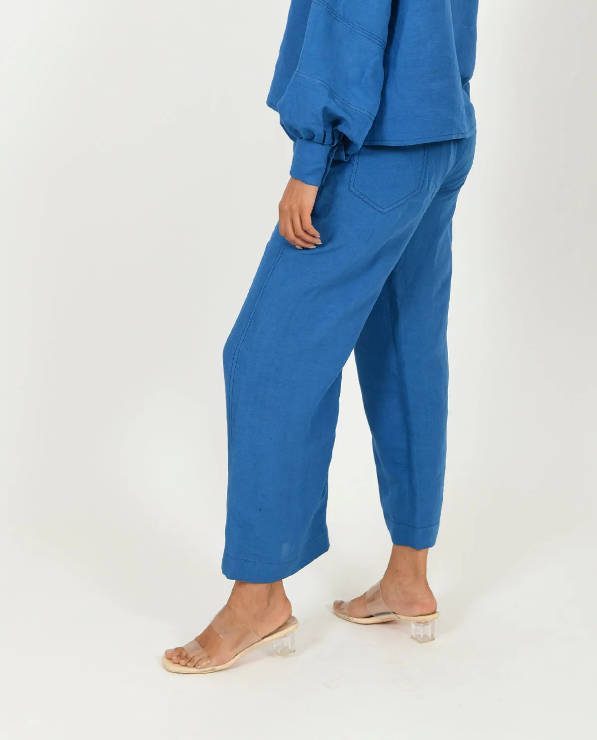 Blue Linen Pants