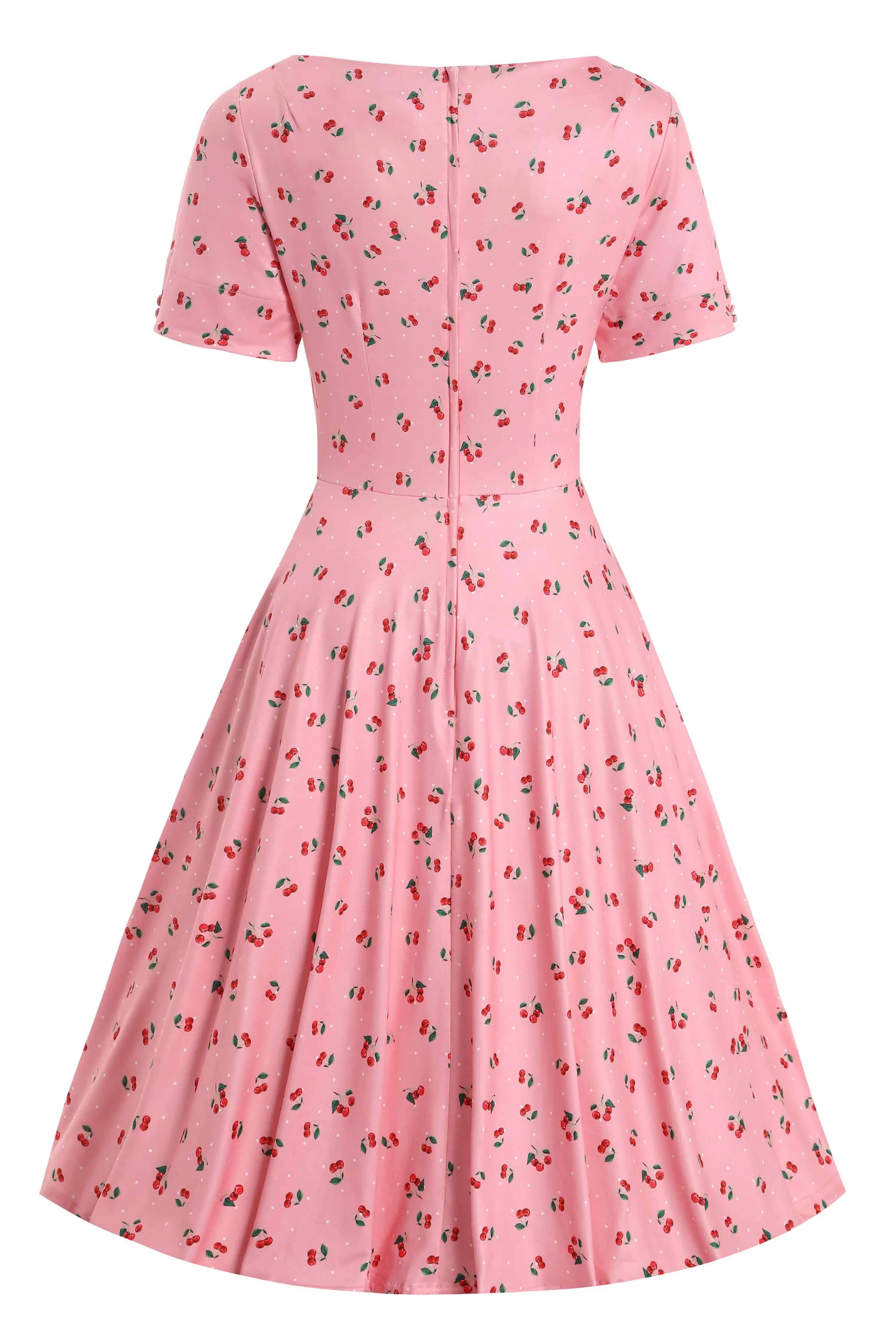 Brenda Pink Cherry 50s Style Dress