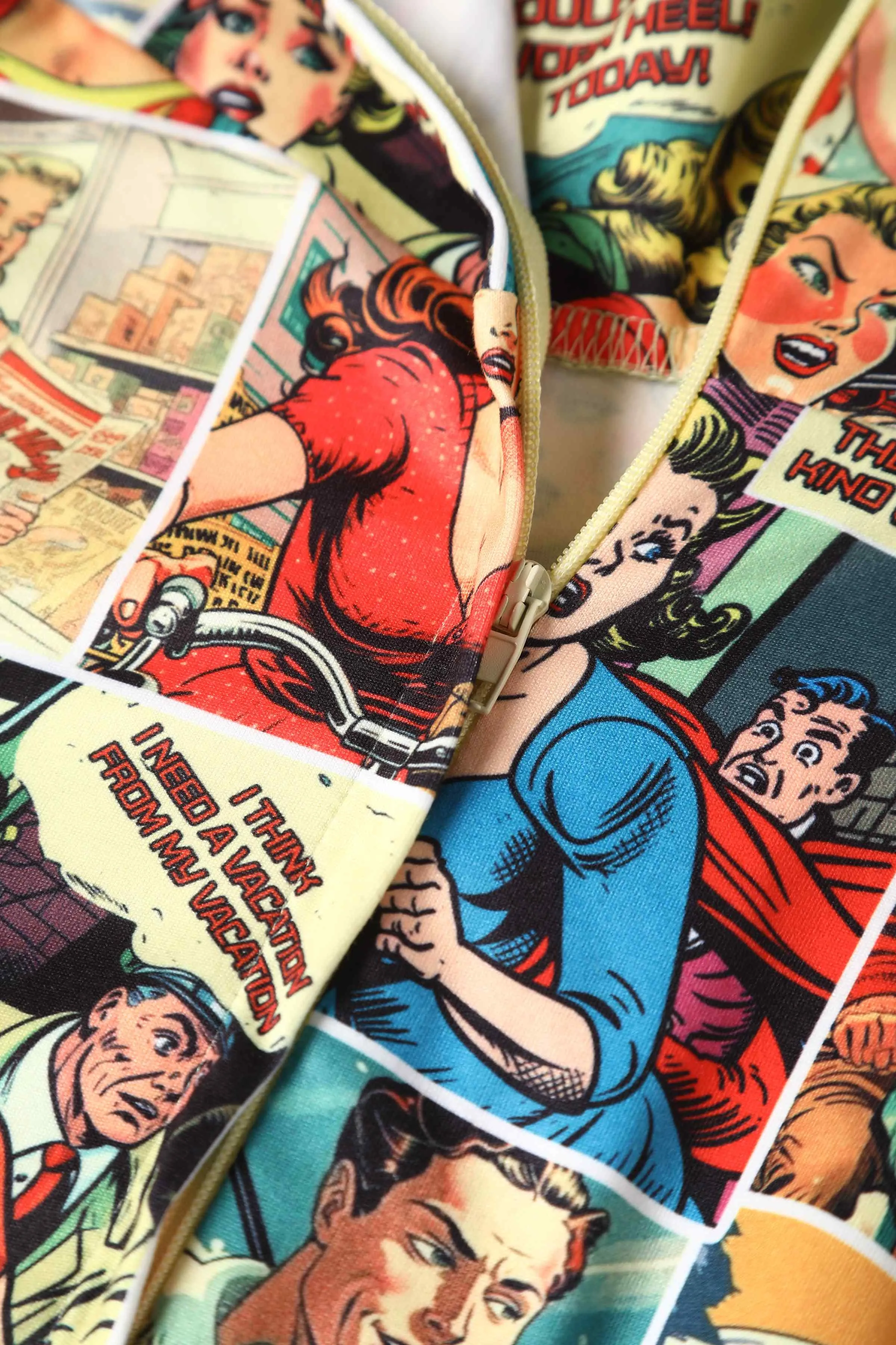 Brenda Retro Comic Book Print Dress