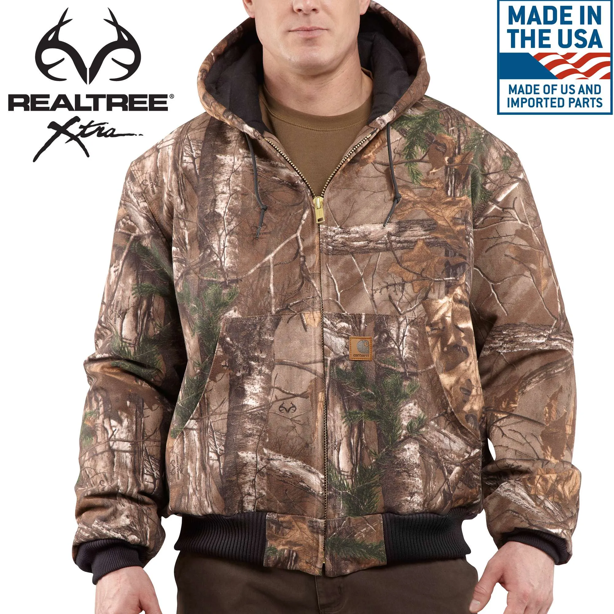 Camo Quilted Flannel-Lined Active Jac