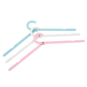 Candy color crutch travel folding hanger simple one-line hanger