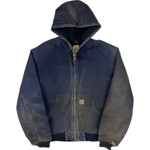 Carhartt Active Distressed Workwear Jacket Navy J140 DNY