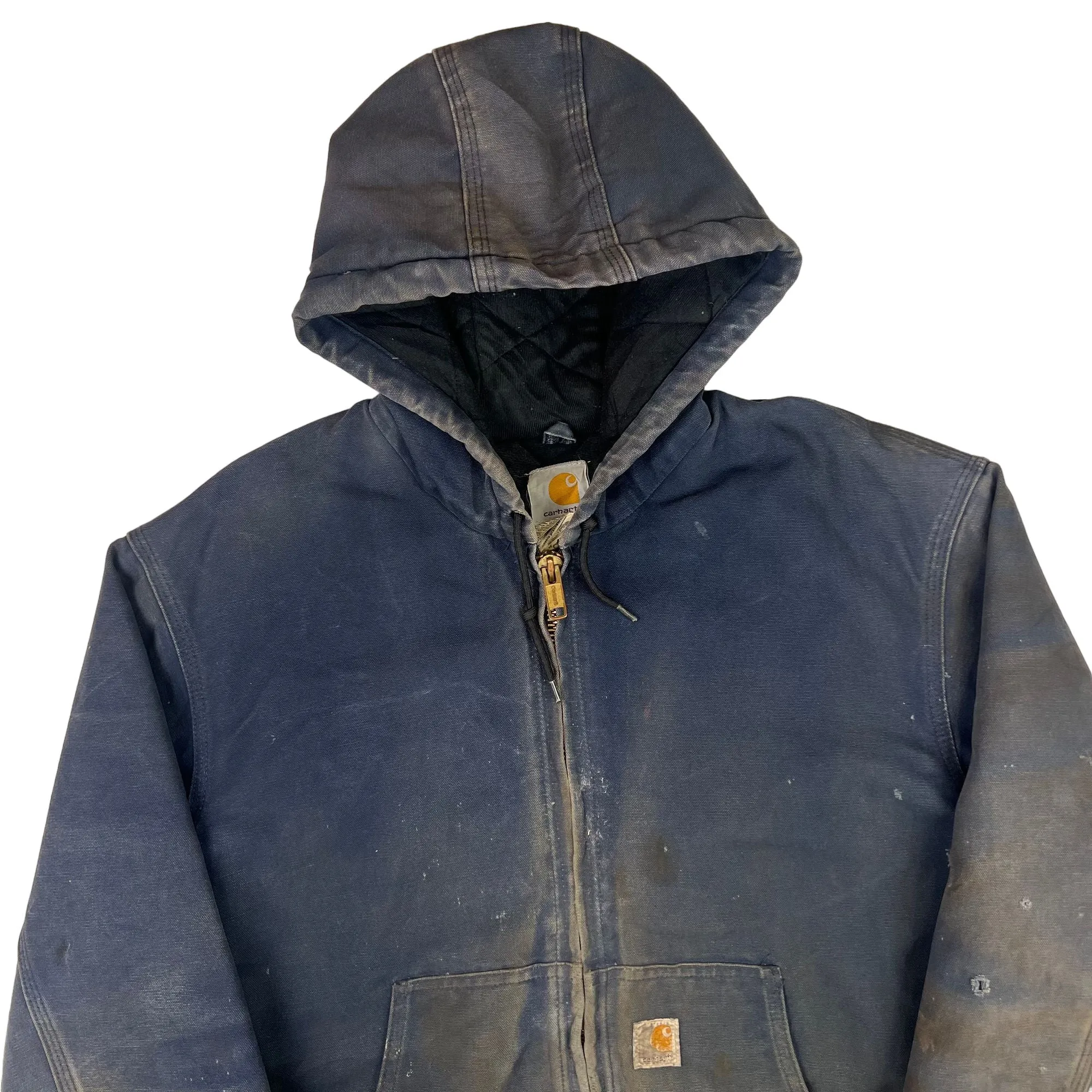 Carhartt Active Distressed Workwear Jacket Navy J140 DNY