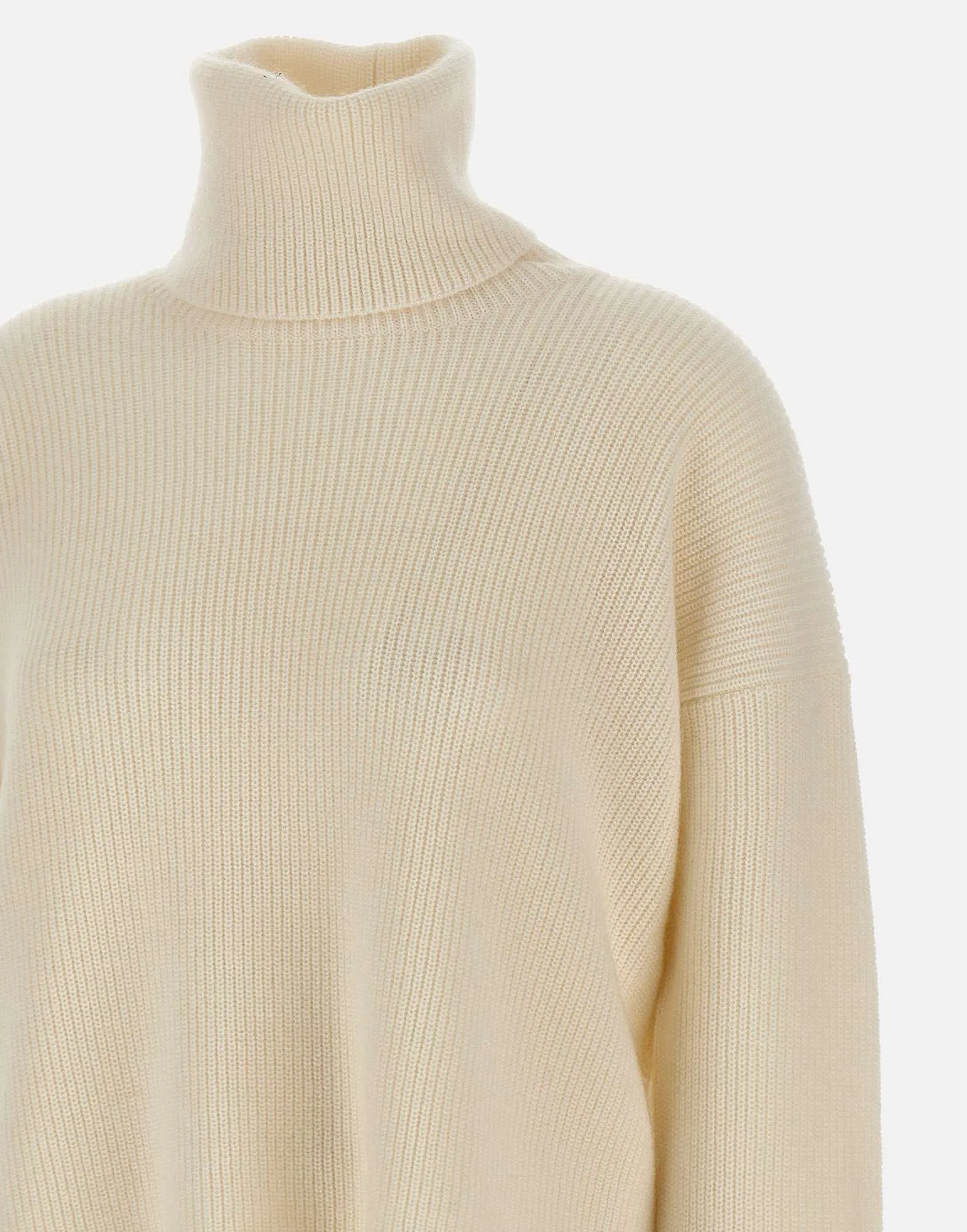 Cream Oversize Wool Blend Sweater