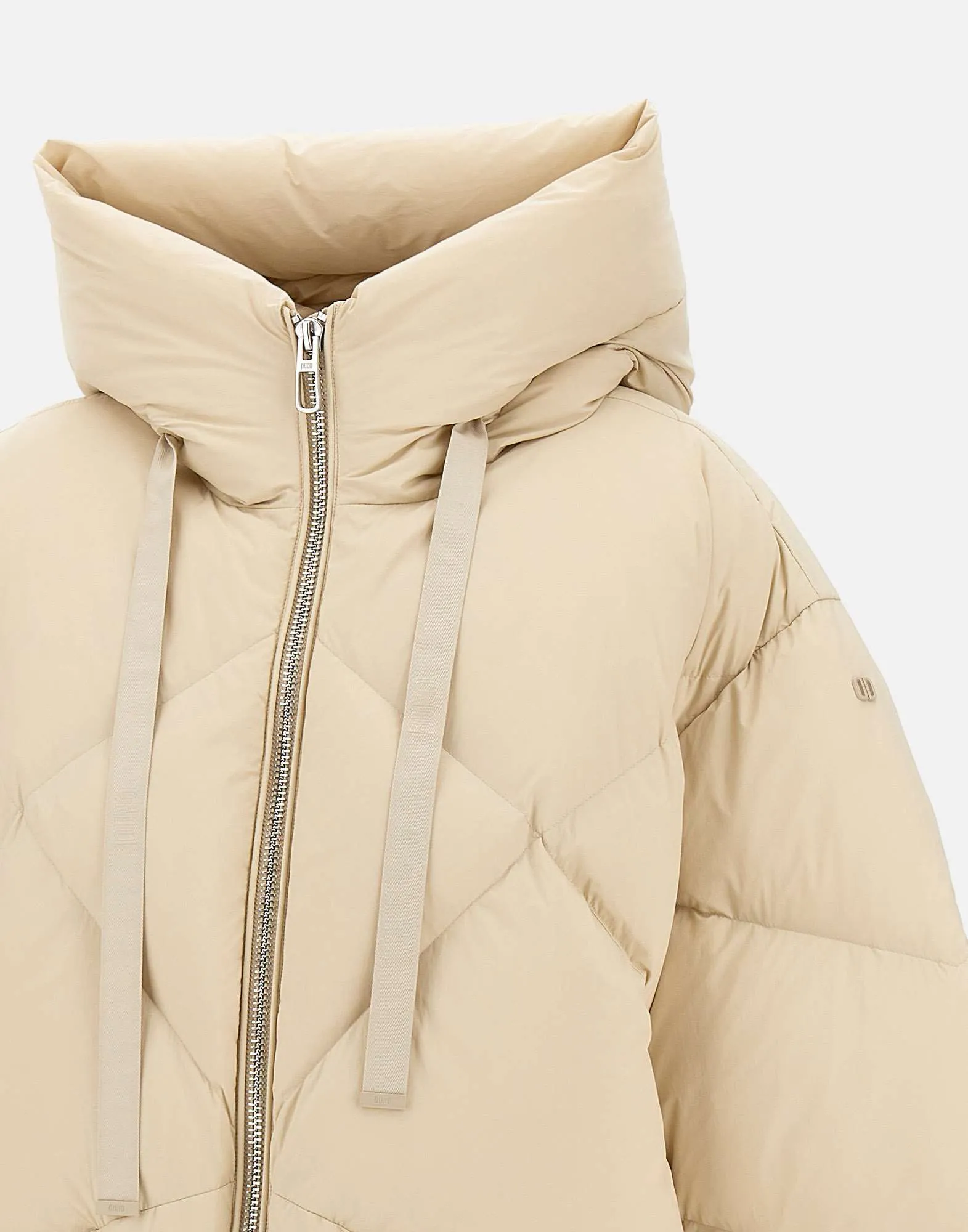 Cream Oversized Down Jacket for Women