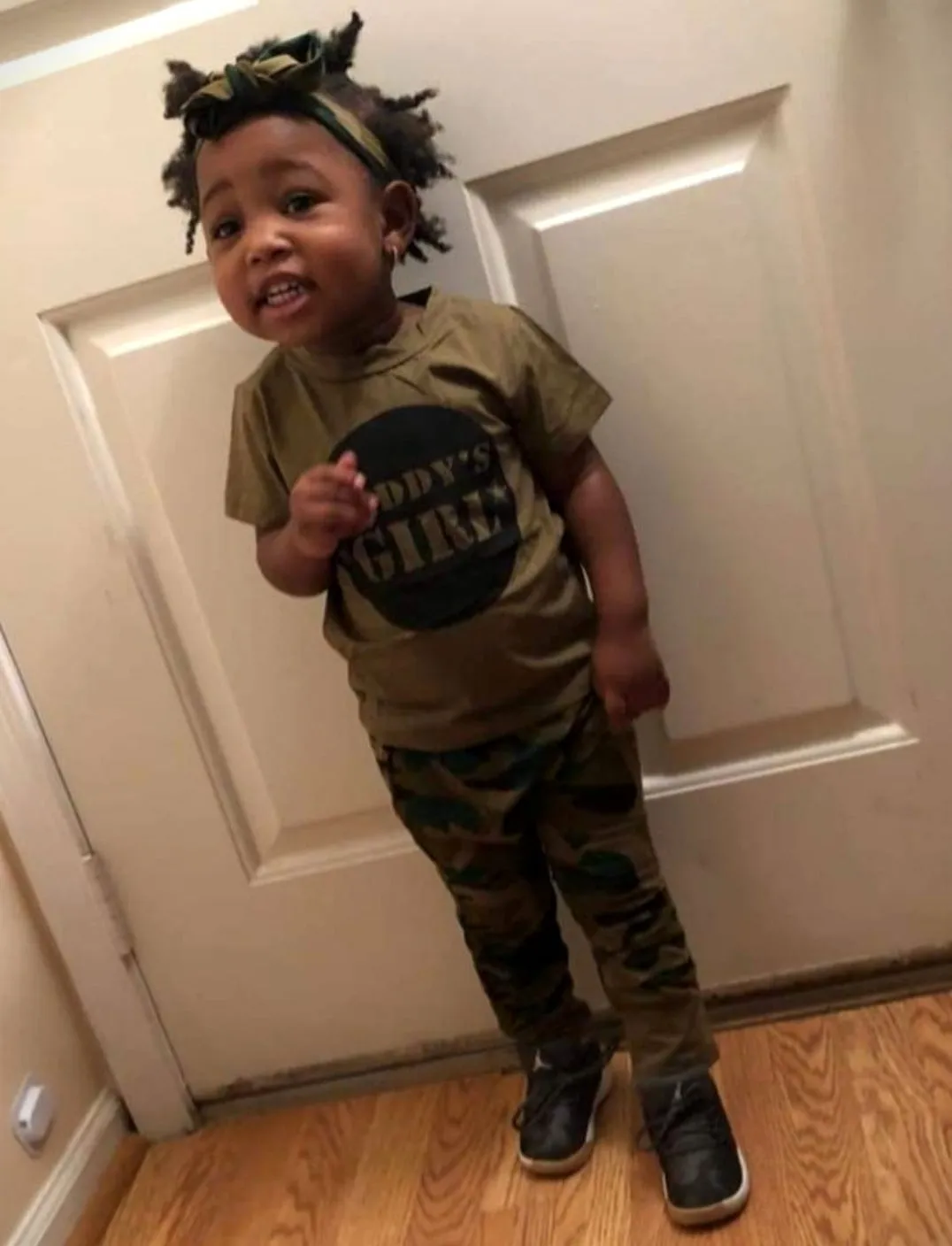 Daddy's Girl T-shirt,  Camo Pants And Headband #1000287