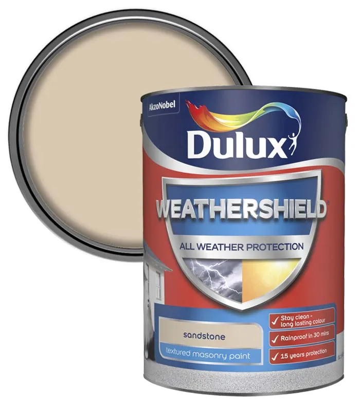 Dulux Weathershield Textured Masonry Paint - 5 Litre