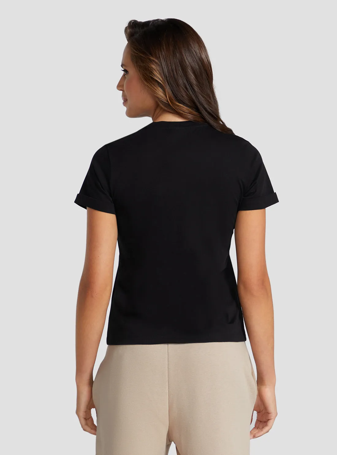 Eco Black Esther Active Logo T-Shirt