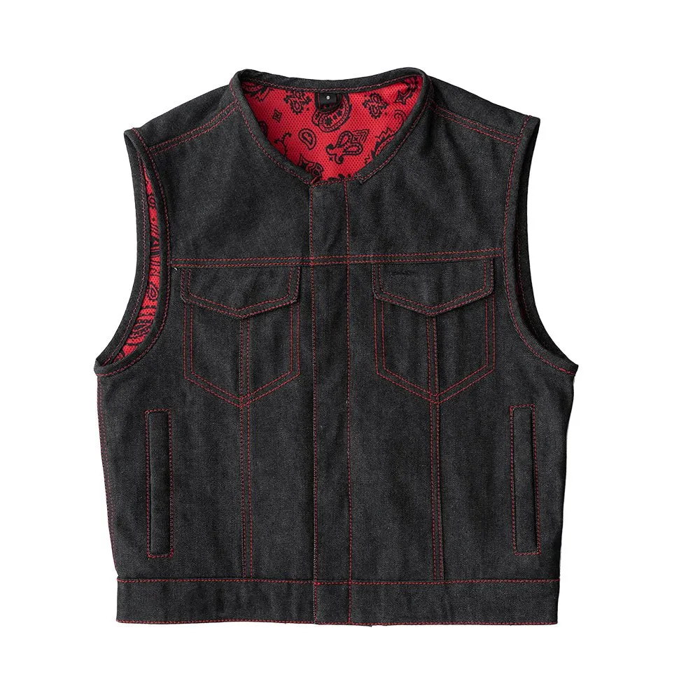 Ember Men's Motorcycle Denim Vest