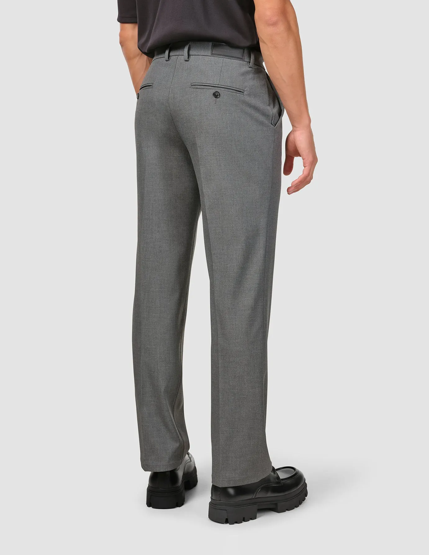 Essential Suit Pants Relaxed Fit Dark Grey Melange