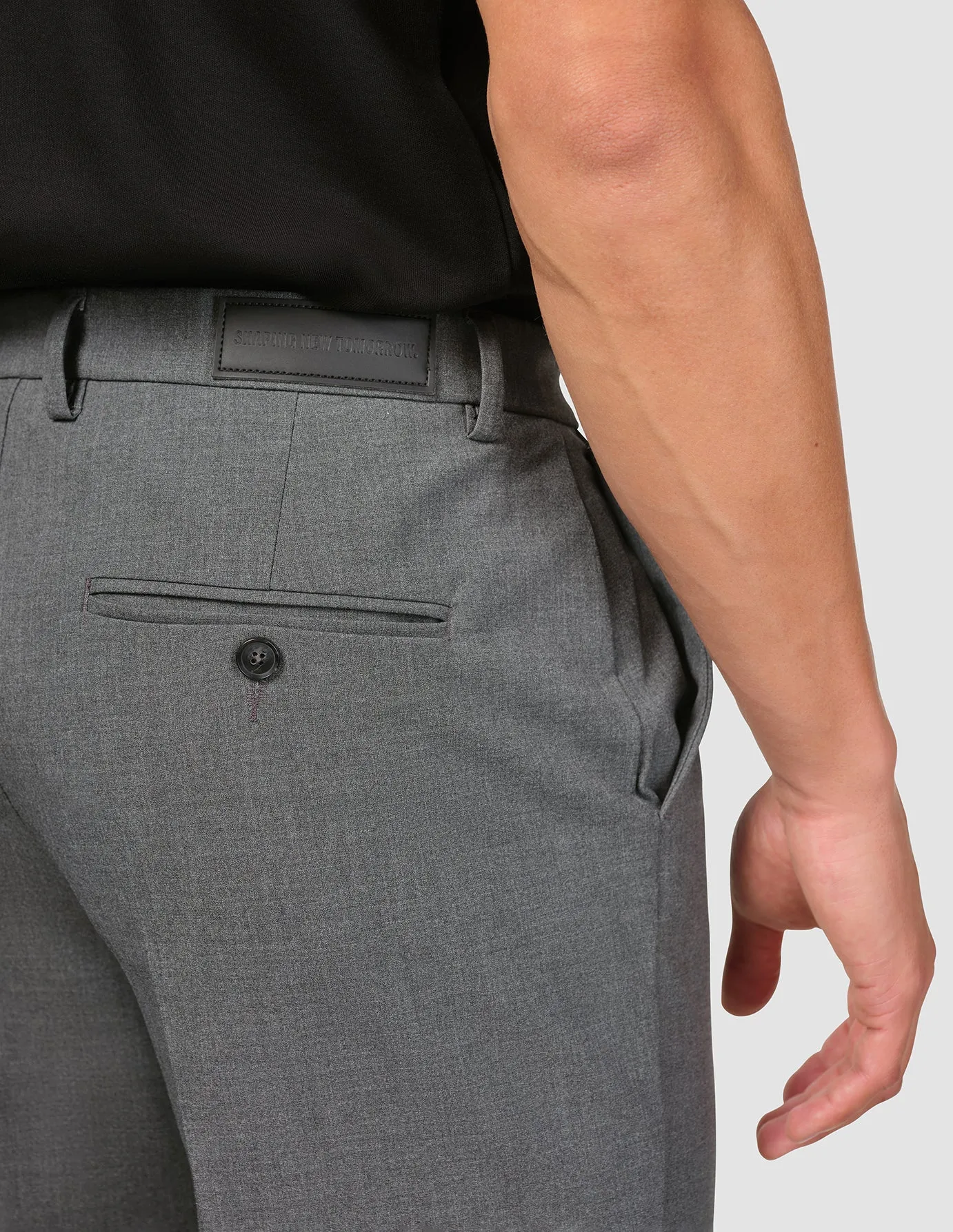 Essential Suit Pants Relaxed Fit Dark Grey Melange