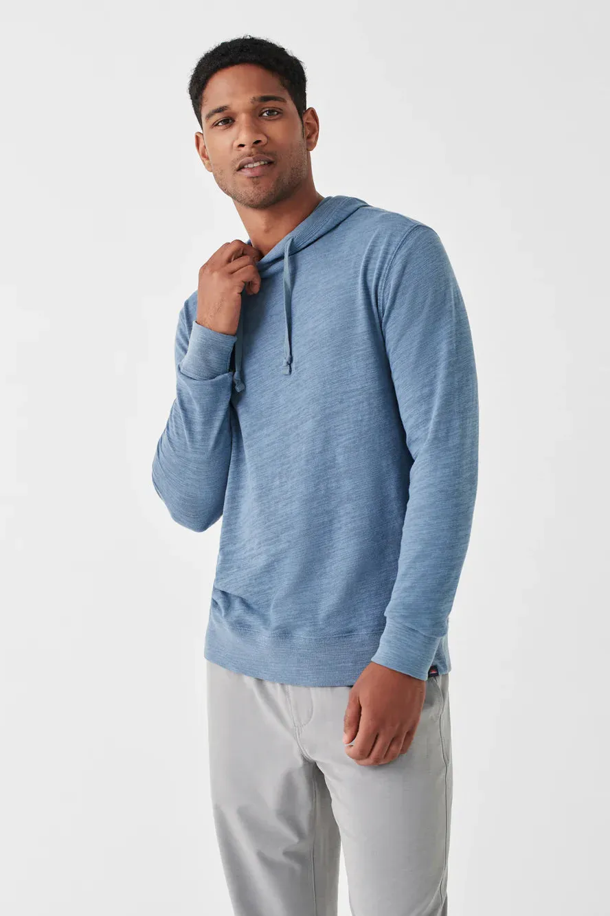 Faherty Heritage Slub Cotton Hoodie in Typhon Blue