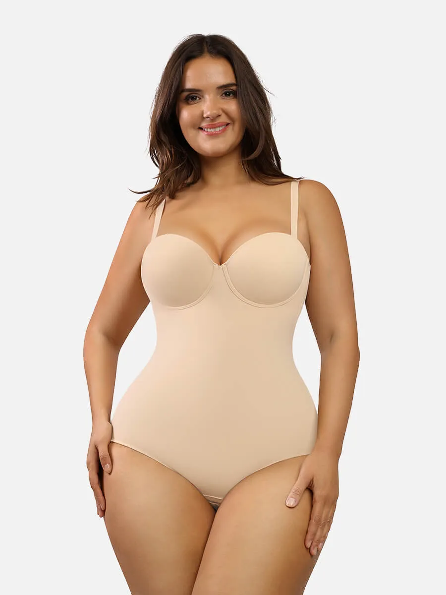 FeelinGirl Seamless Tummy Control Shaper Bodysuit with Removable Straps