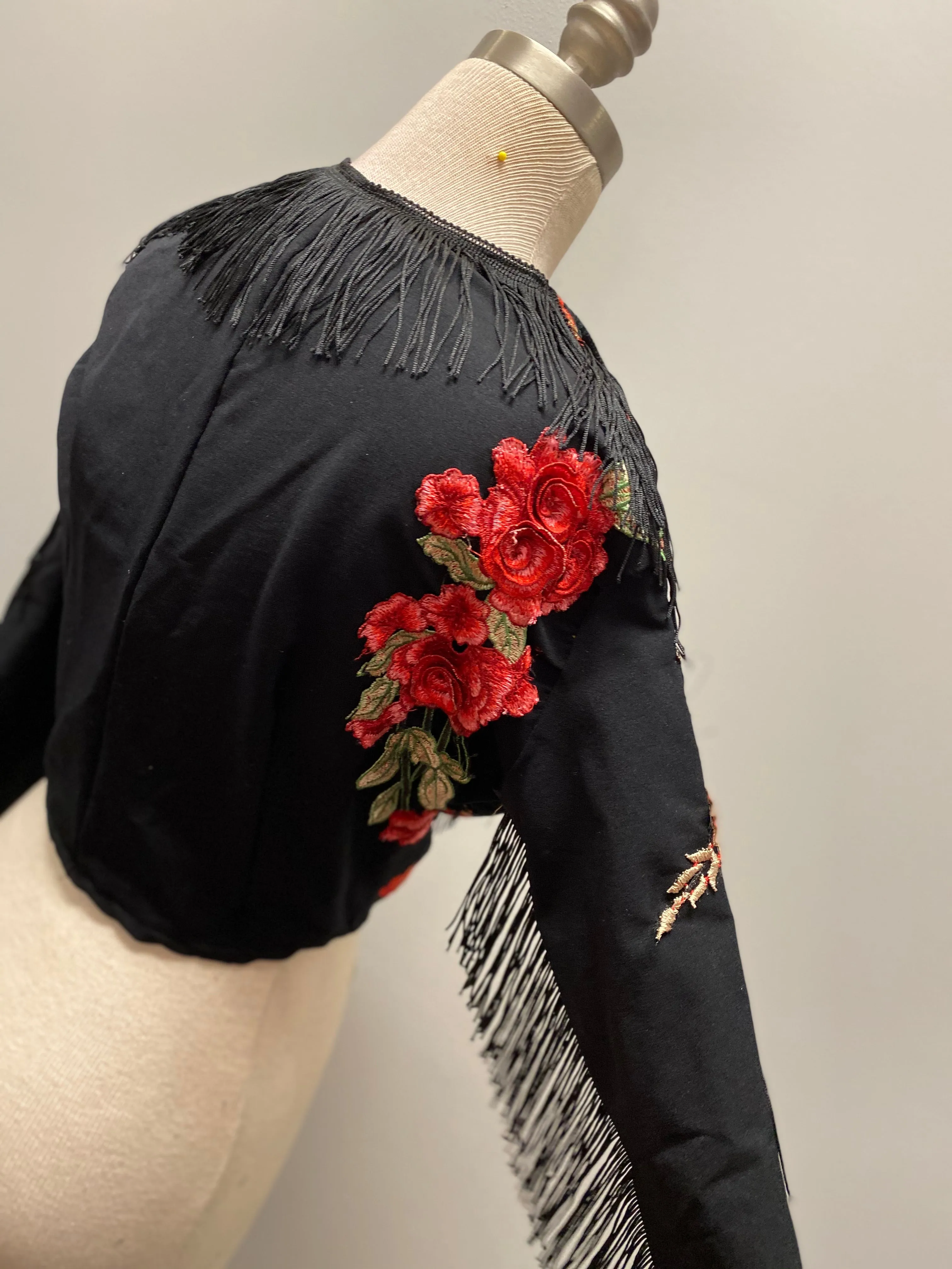 “Fringe and roses” jacket