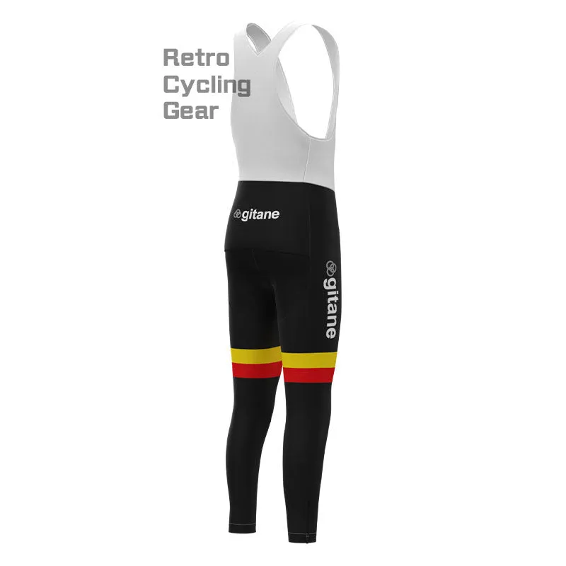 gitane Black-Red Fleece Retro Cycling Pants