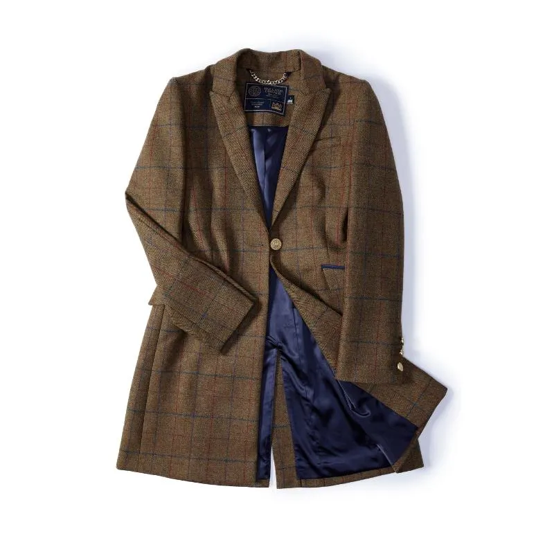 Holland Cooper Highgrove Ladies Tweed Coat - Glen Green