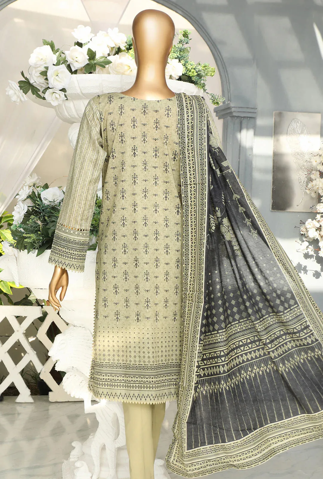 Hz Stitched 3 Piece Printed Lawn Collection'2023-PSC-2354