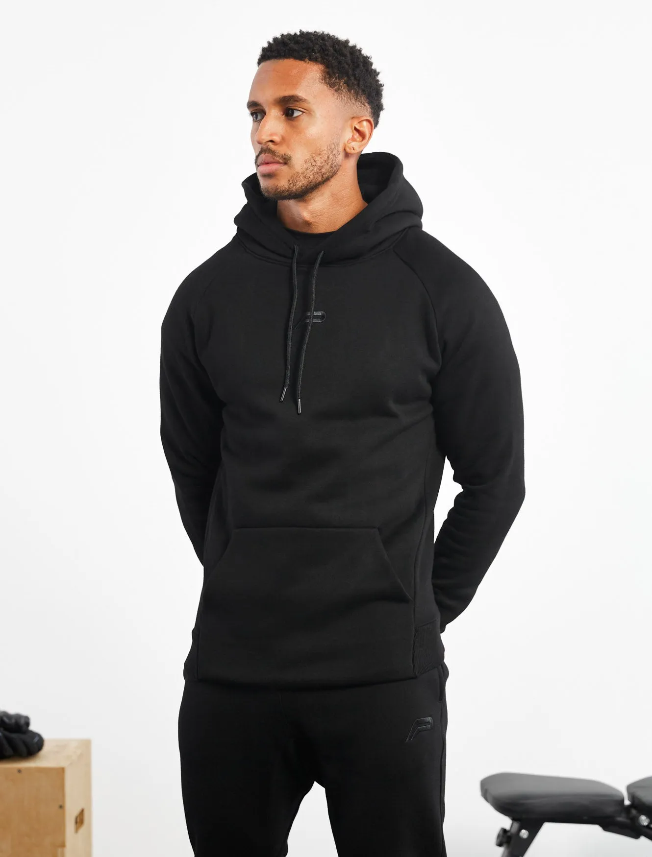 Icon Tapered Hoodie - Black