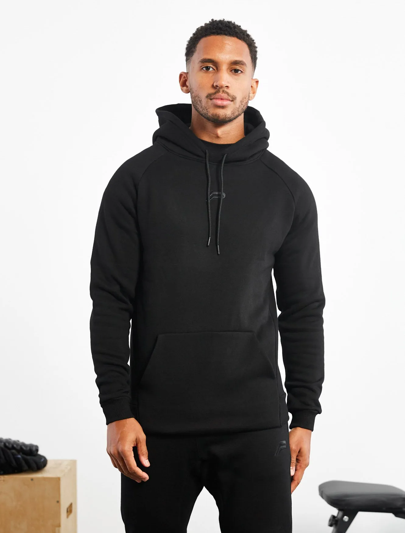 Icon Tapered Hoodie - Black