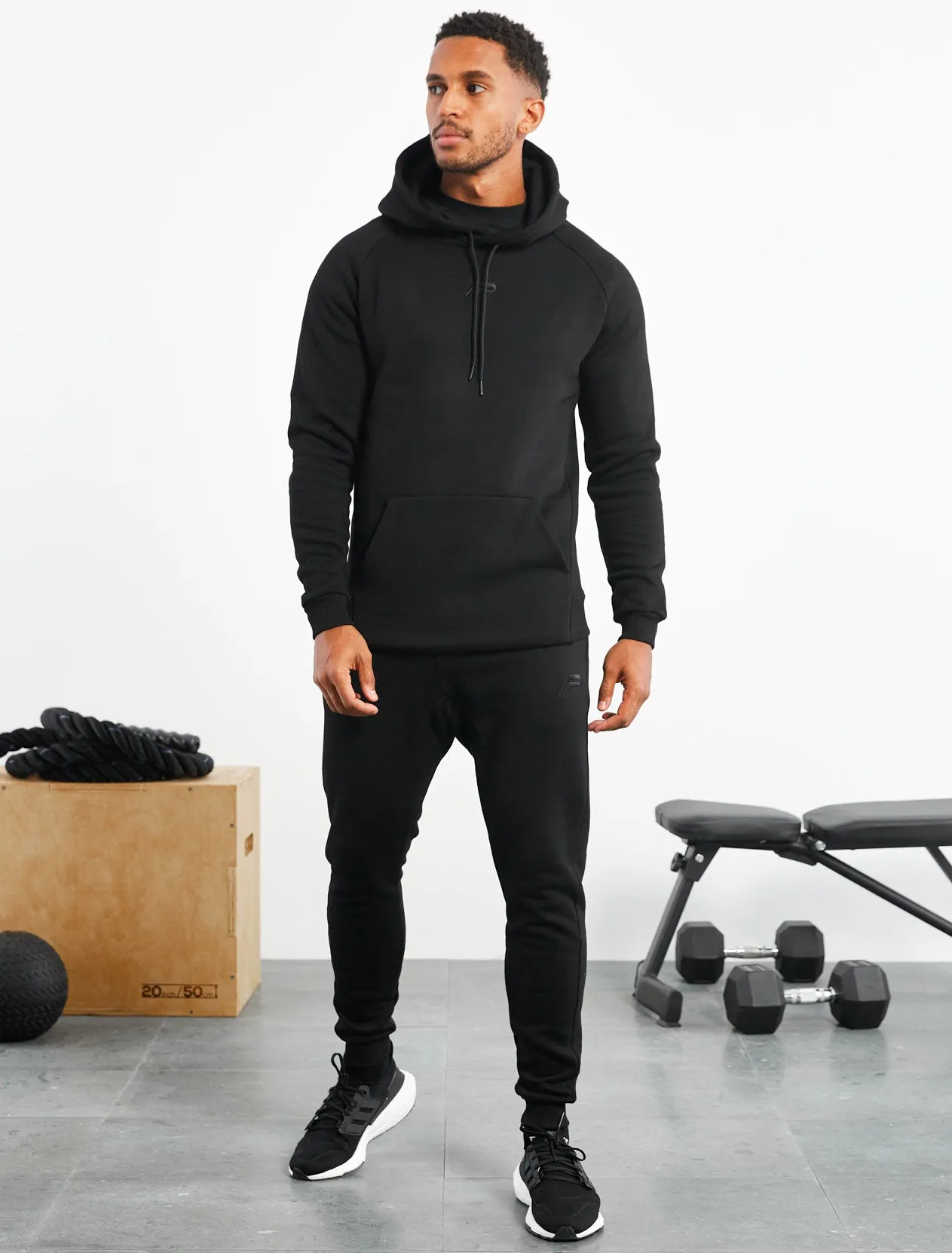 Icon Tapered Hoodie - Black