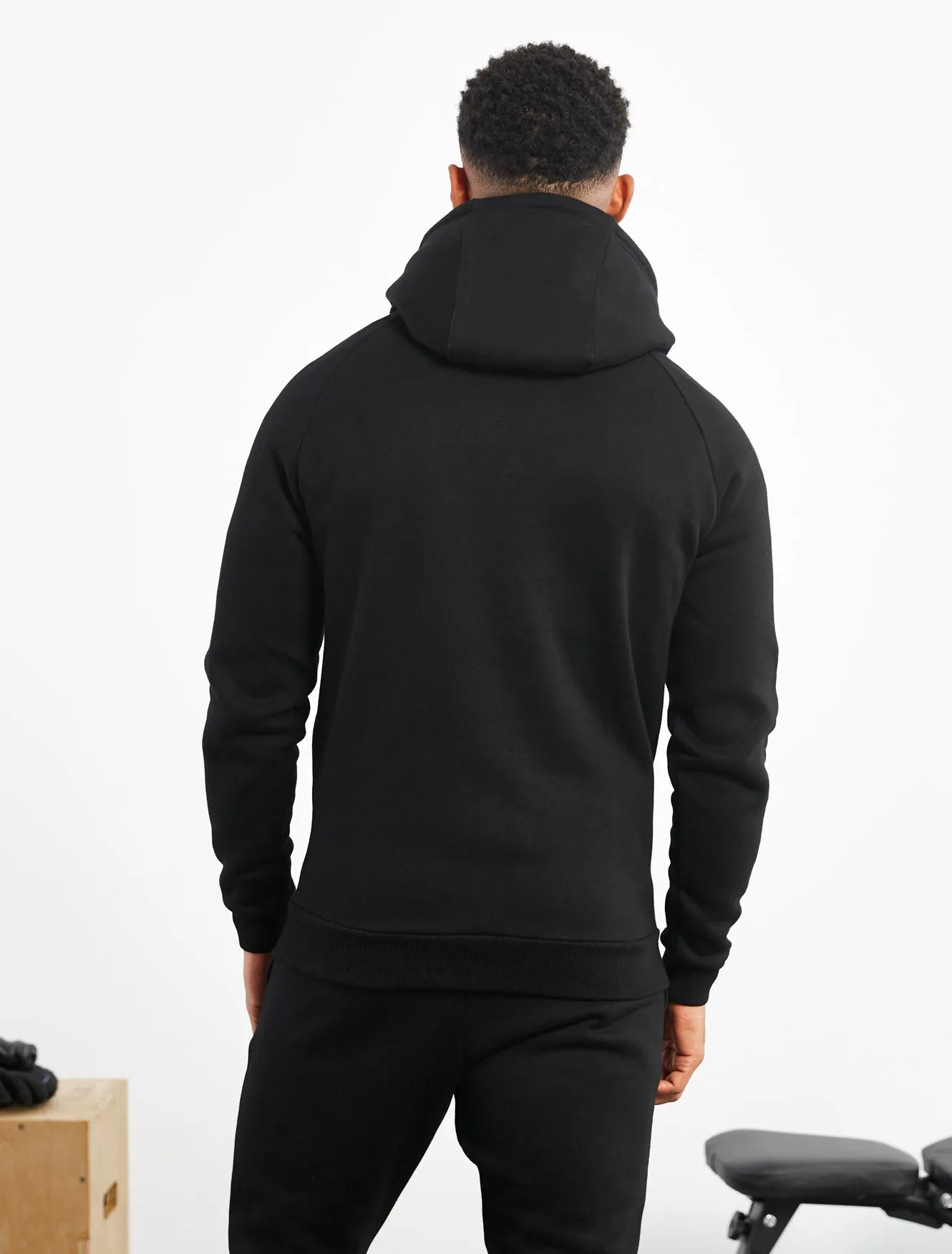 Icon Tapered Hoodie - Black