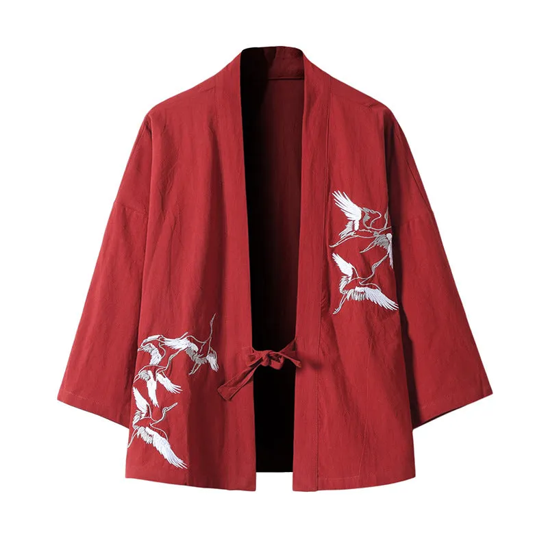 Kimono Robes Traditional Men Jackets Hip Hop Streetwear