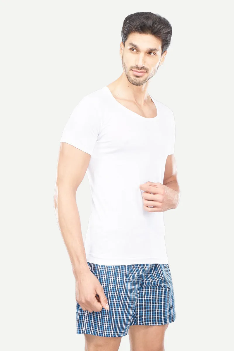 Kings RNS - 100% Cotton  White Vest For Mens Combo (Pack of 5) | Uathayam