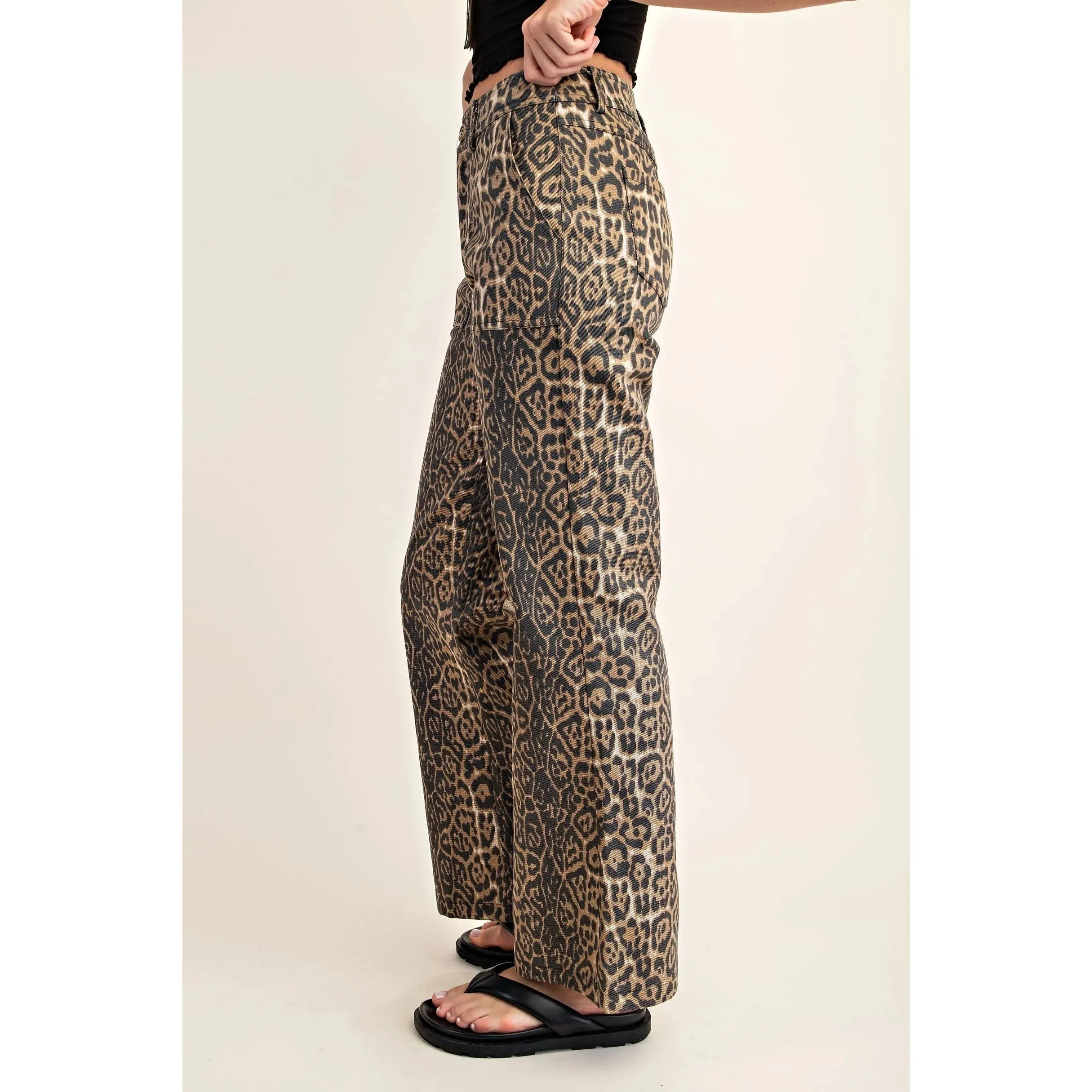 Leopard Relaxed Fit Jeans