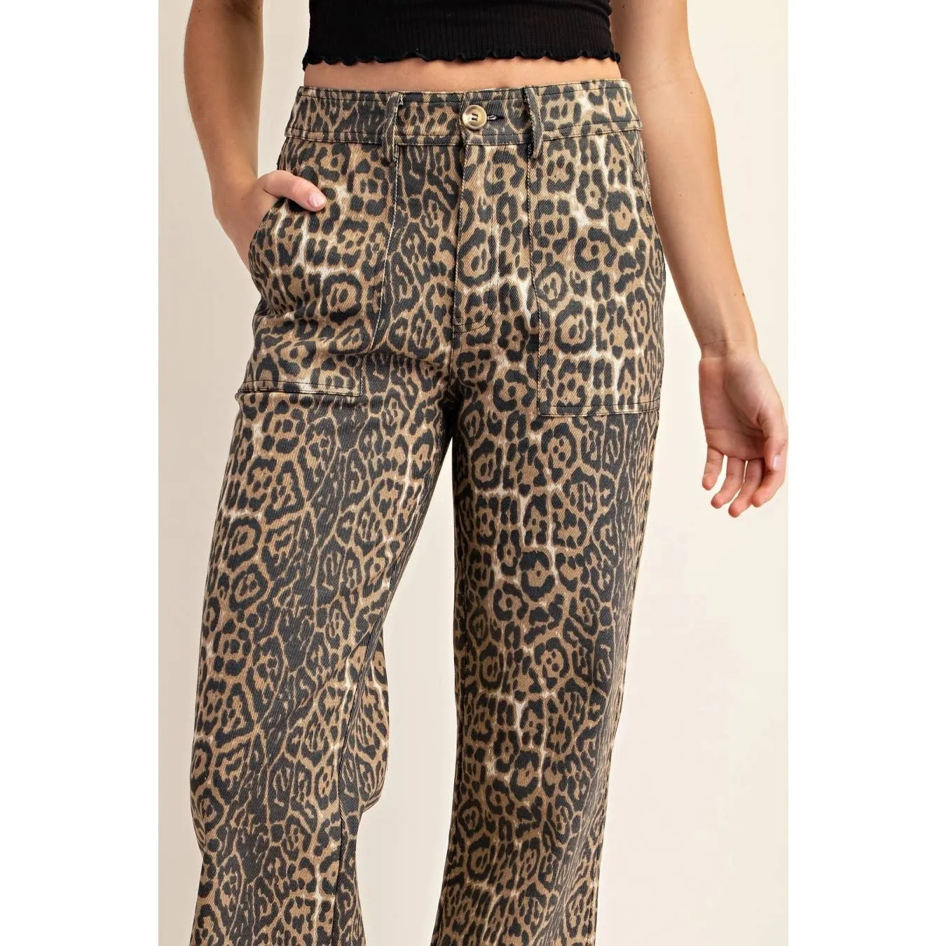 Leopard Relaxed Fit Jeans