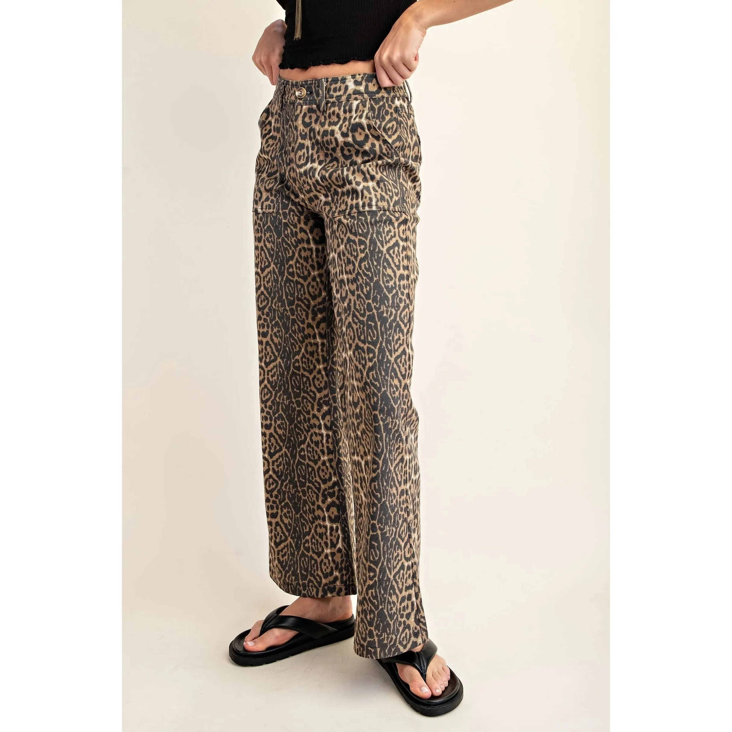 Leopard Relaxed Fit Jeans