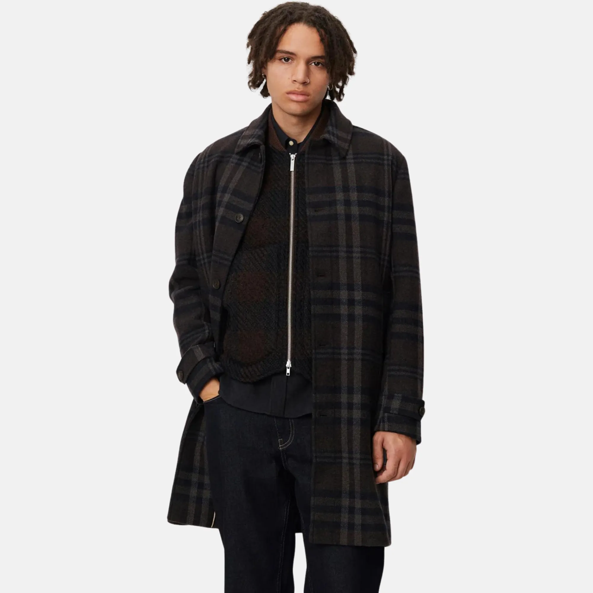 Les Deux McKay Check Wool Coat