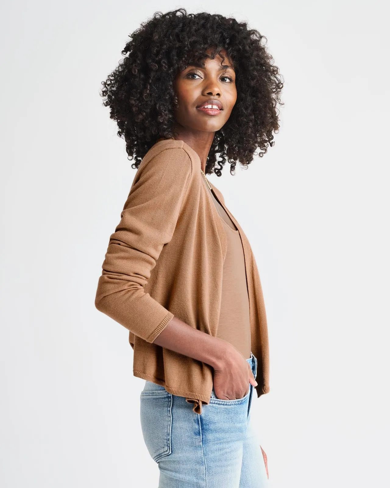 Loopknit LYR Open-Front Cardigan