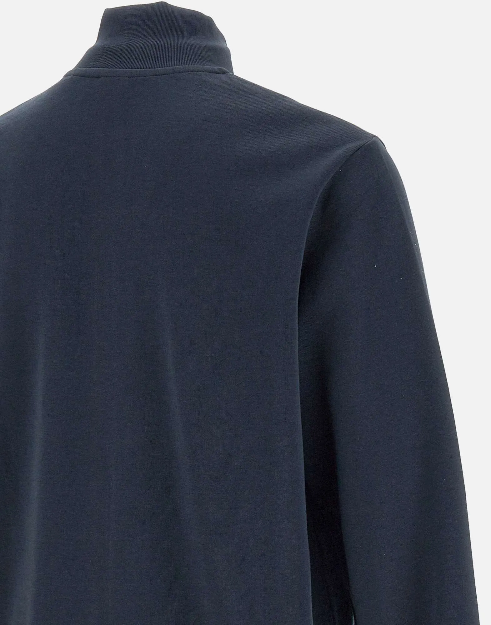 Men's Blue Cotton Zip Sweatshirt