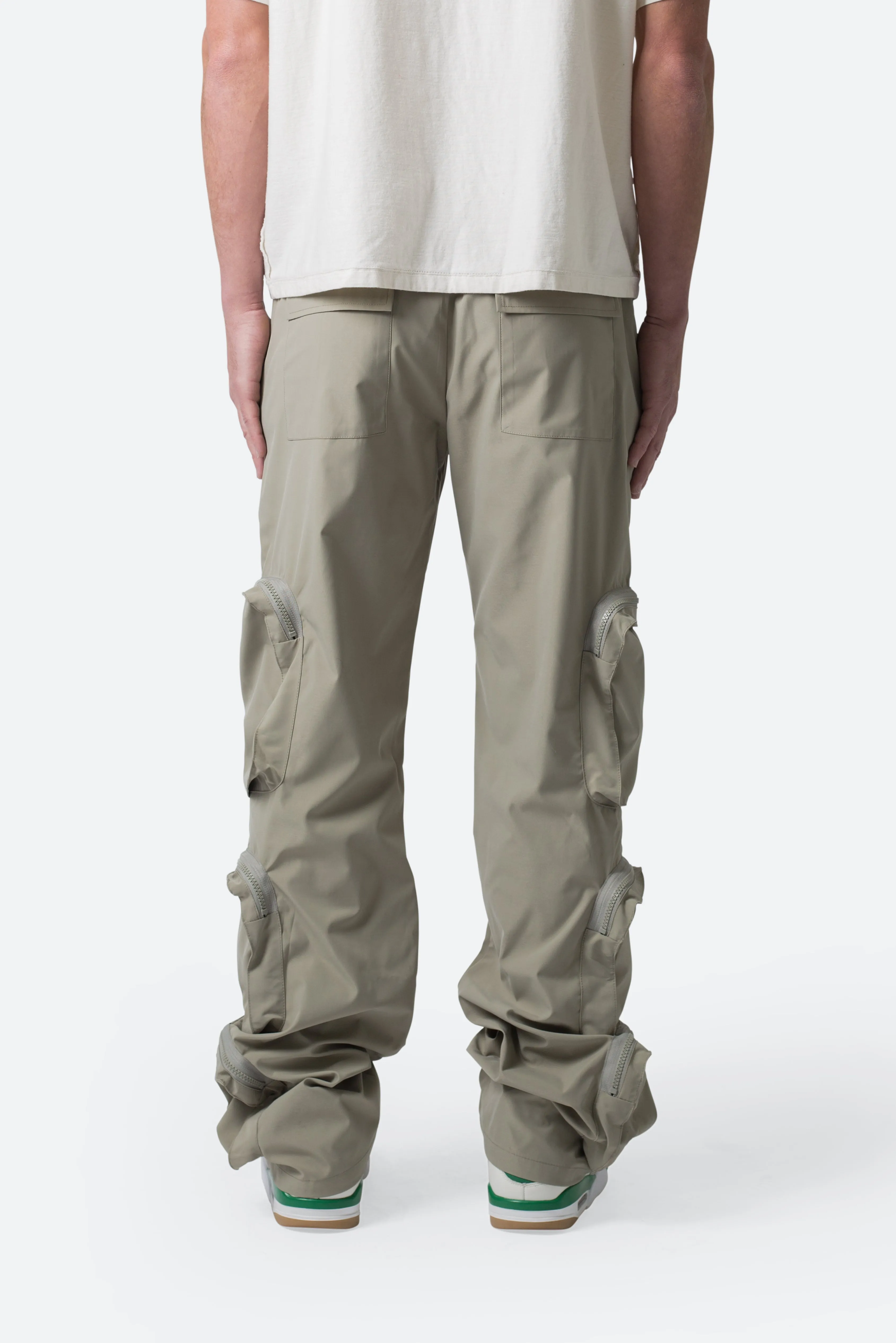 Multi Pocket Drawcord Pants - Olive