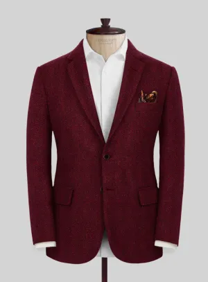 Naples Wide Herringbone Mahogany Tweed Jacket