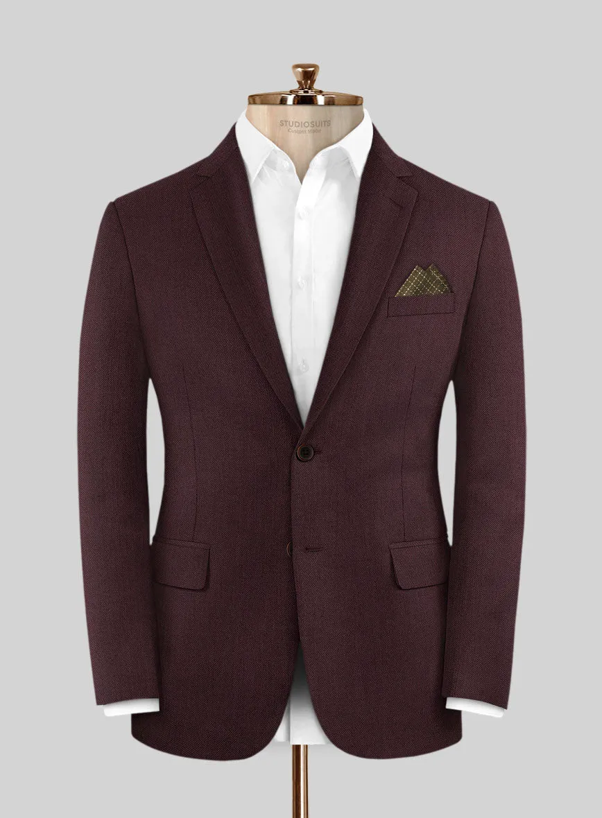 Napolean Stretch Wine Wool Jacket