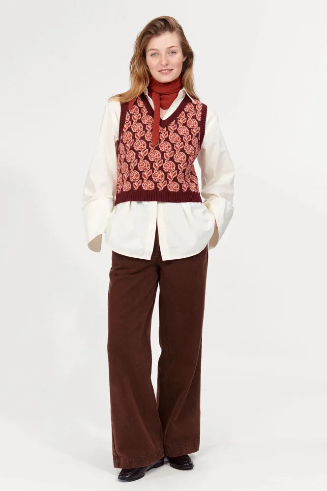 Nué Notes Cambridge Rose Red Vest