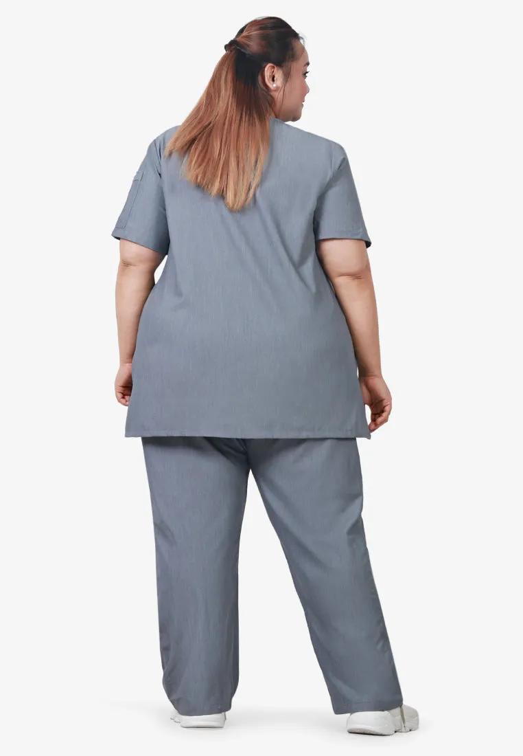 Parsons Plus Size Scrubs Long Pants - Light Grey