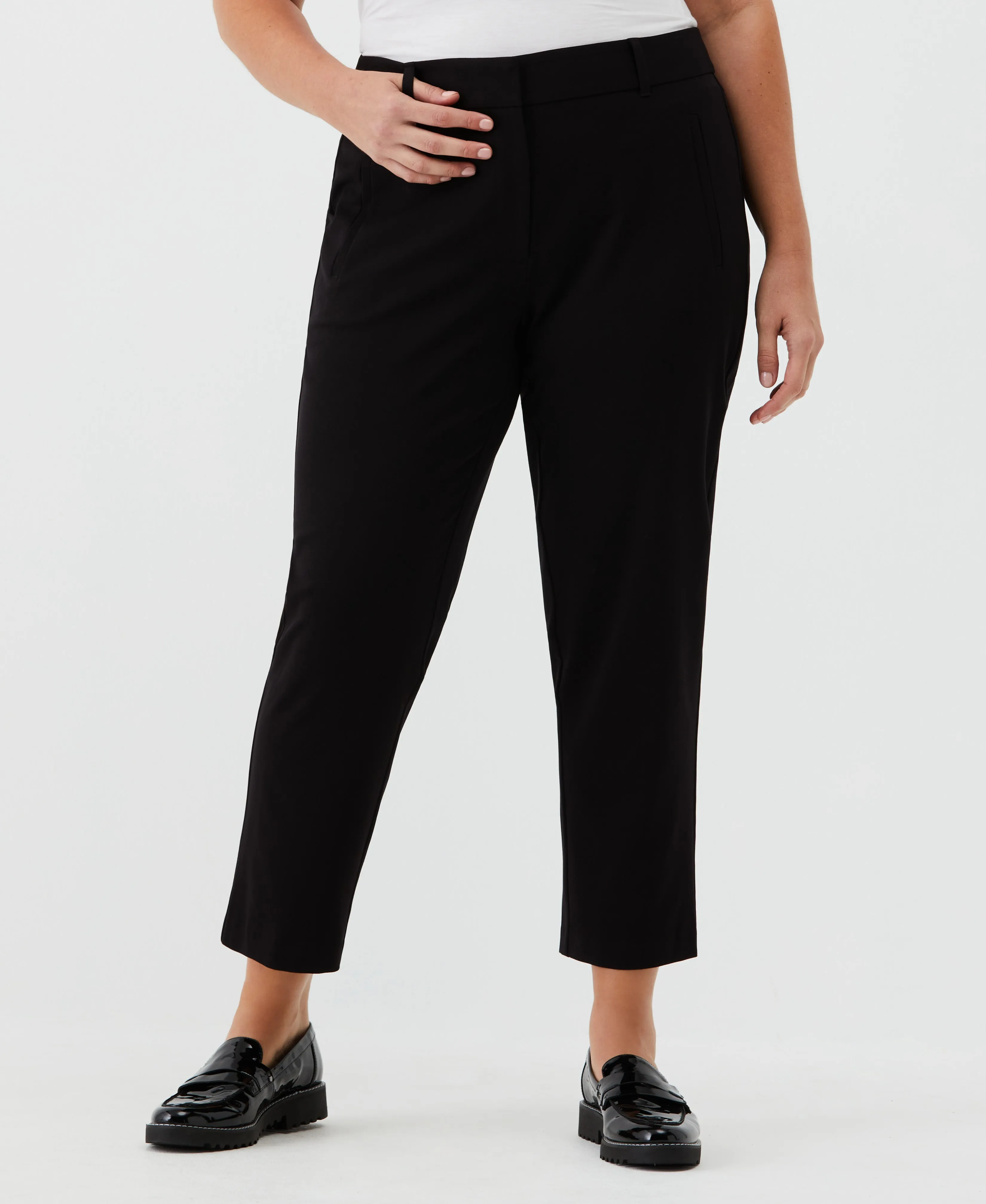 Plus Size Straight Leg Ankle Pant