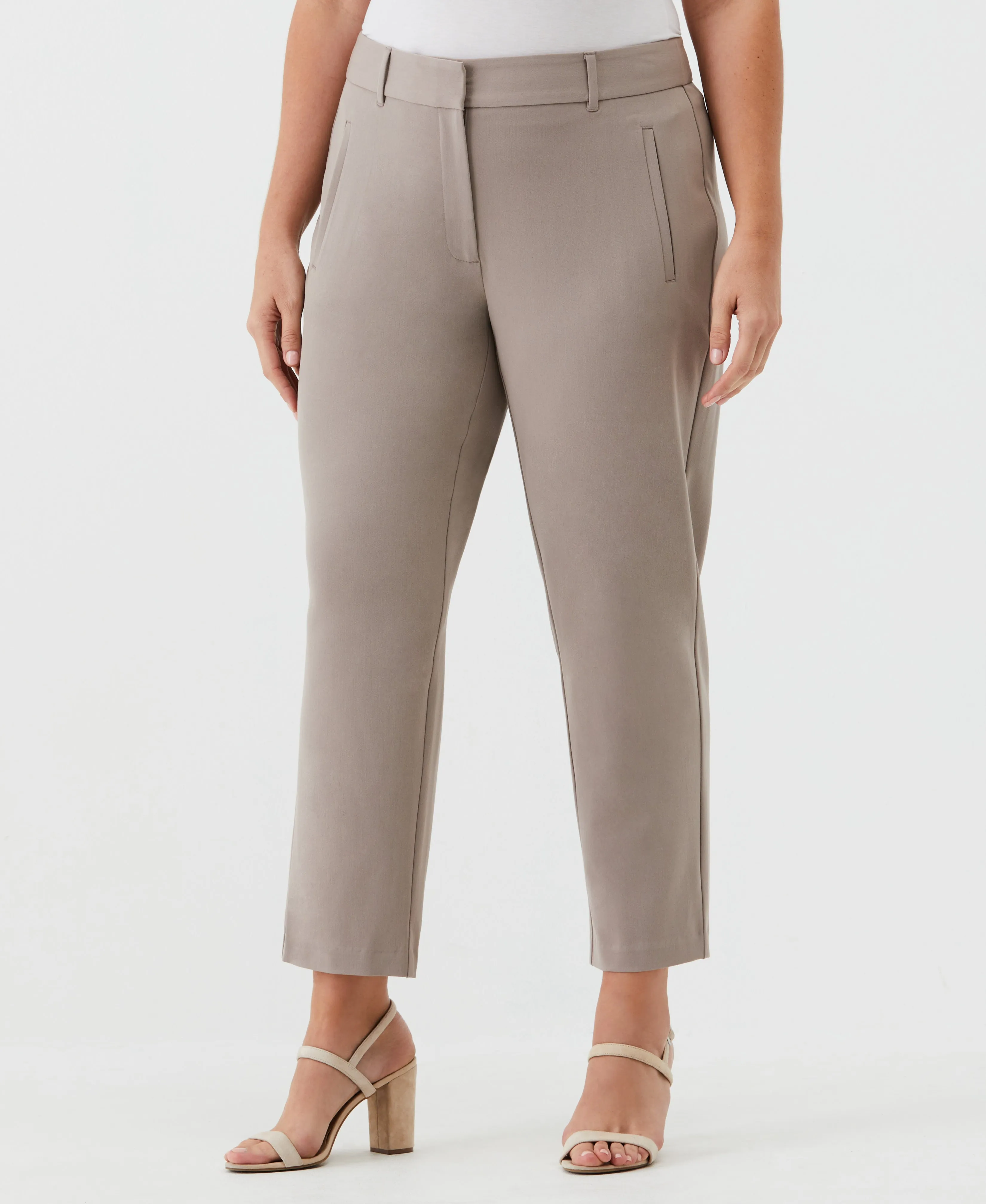 Plus Size Straight Leg Ankle Pant