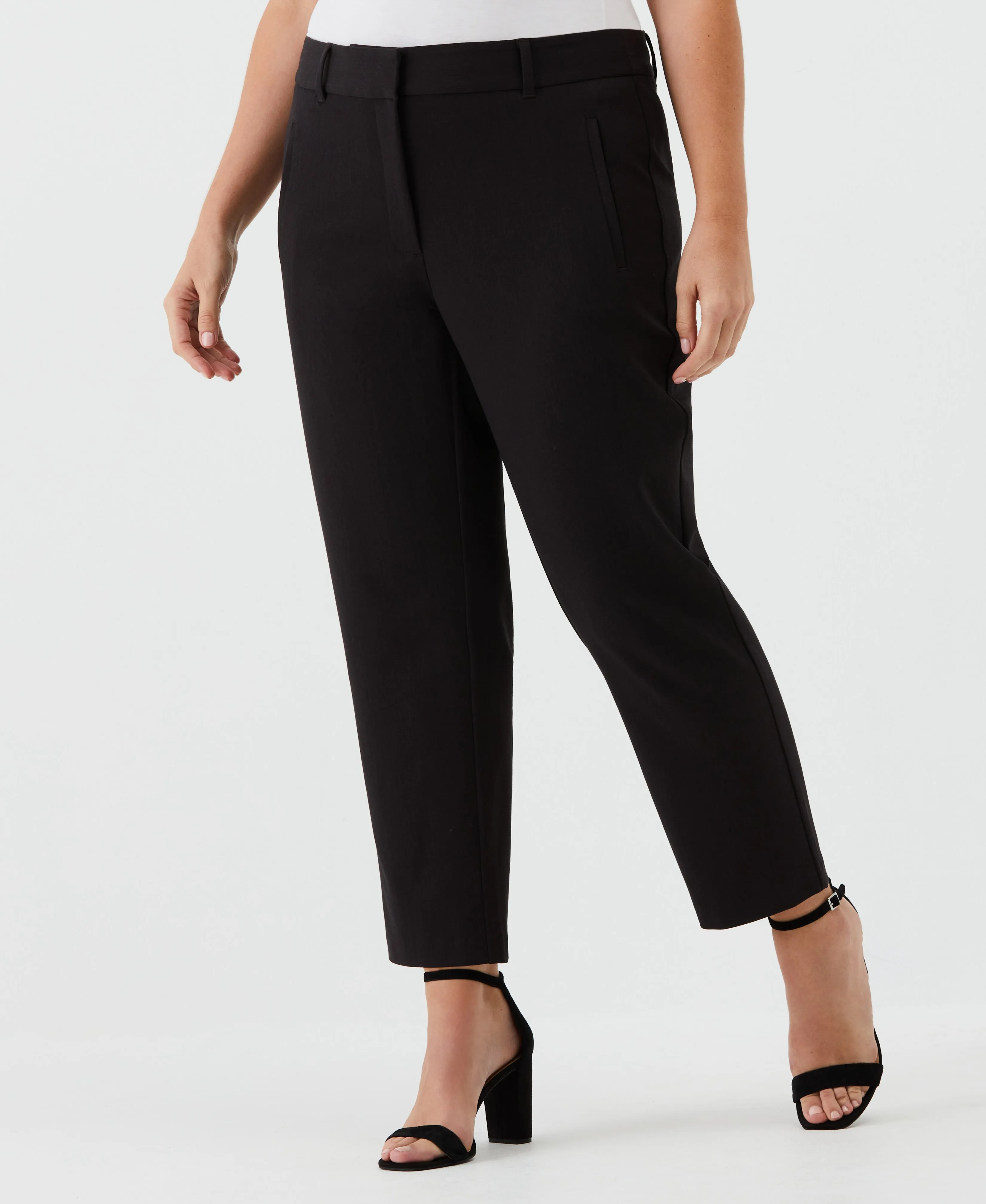 Plus Size Straight Leg Ankle Pant