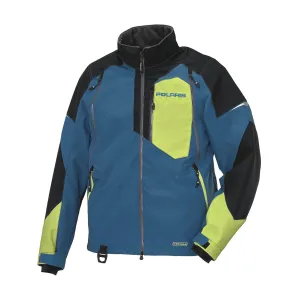 Polaris  Tech54 Revelstoke Mountain Shell Snowmobile Jacket Waterproof Blue Lime