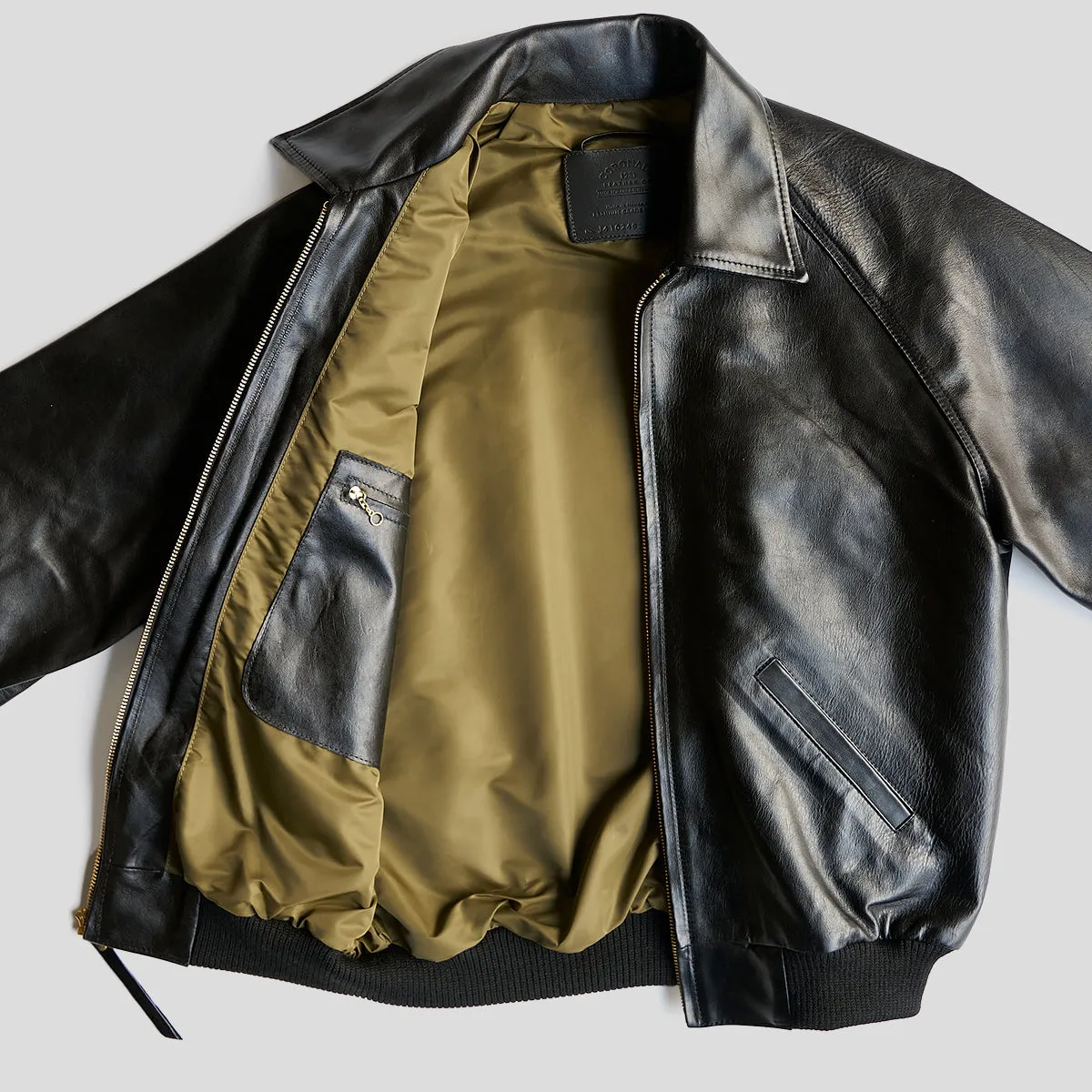 Raglan Horsehide No. 410 | Black/Olive x 16