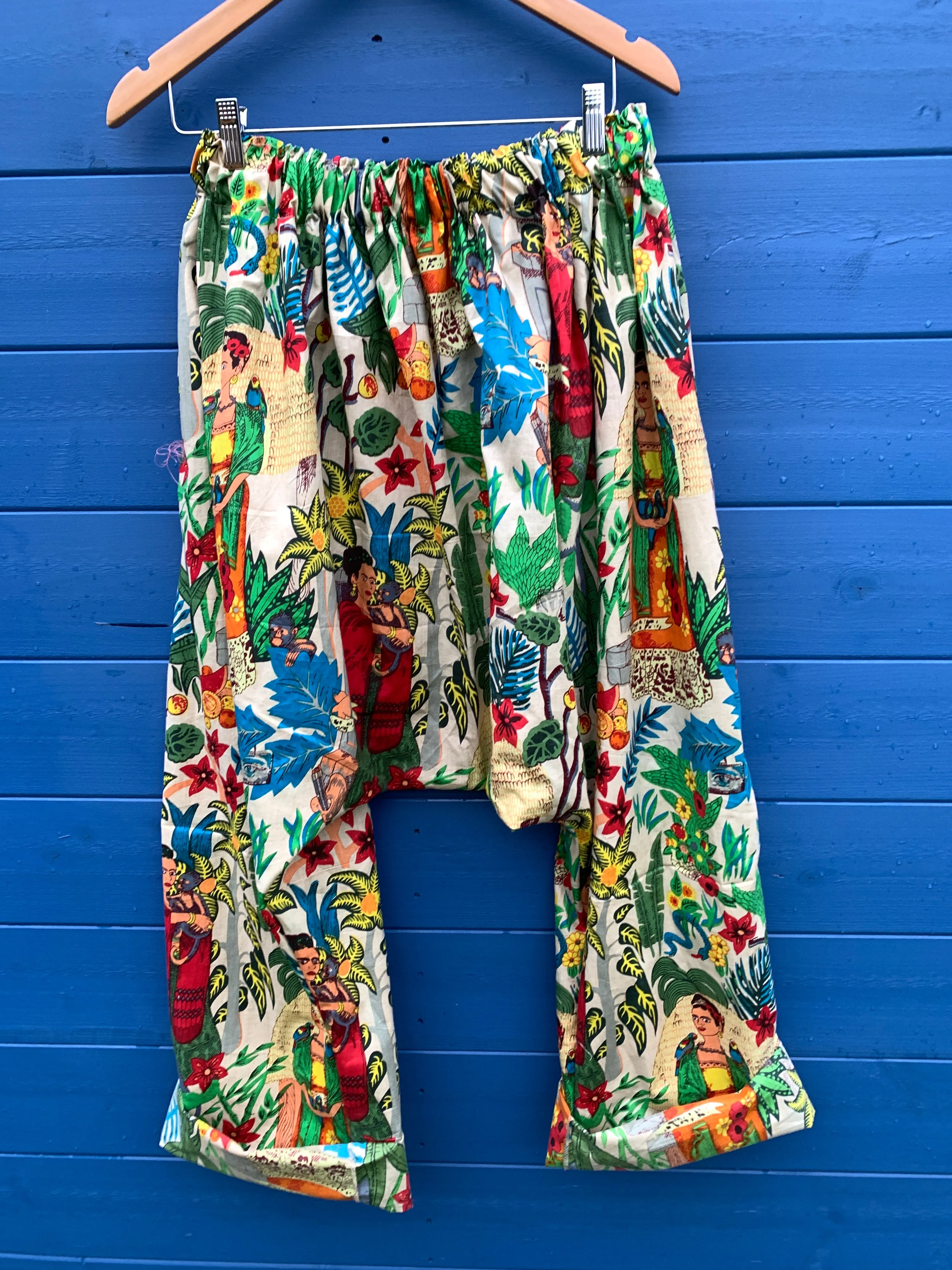 Ready to Ship Frida Kahlo Latte Harem Pants